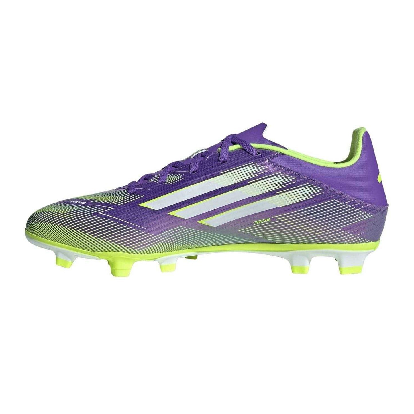 Purple-White - Side - Adidas Mens F50 League Firm Ground Football Boots