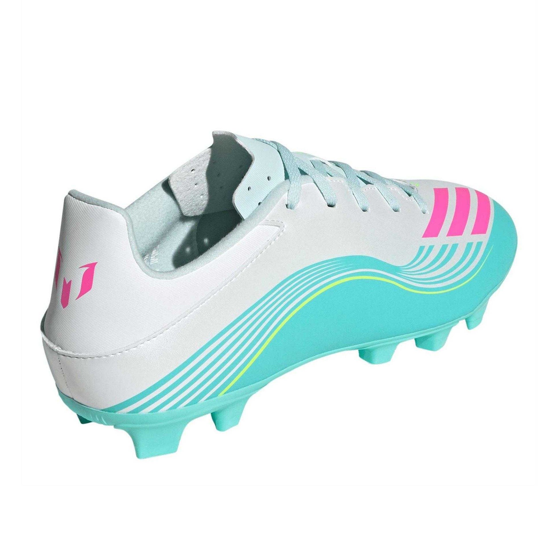 White-Pink-Blue - Back - Adidas Mens F50 League Firm Ground Football Boots