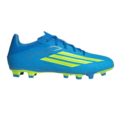 Blue-Yellow - Front - Adidas Mens F50 League Firm Ground Football Boots