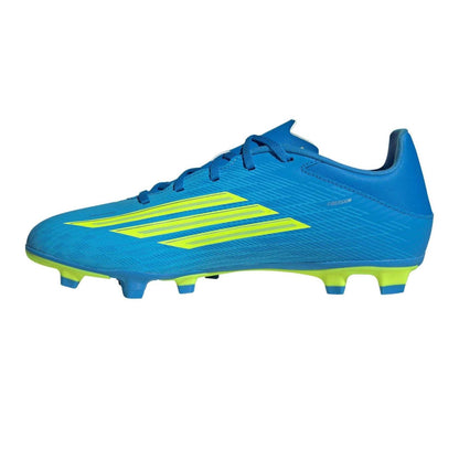 Blue-Yellow - Side - Adidas Mens F50 League Firm Ground Football Boots
