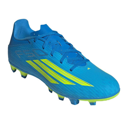 Blue-Yellow - Pack Shot - Adidas Mens F50 League Firm Ground Football Boots