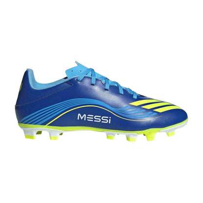 Royal Blue-Yellow - Front - Adidas Mens F50 League Firm Ground Football Boots