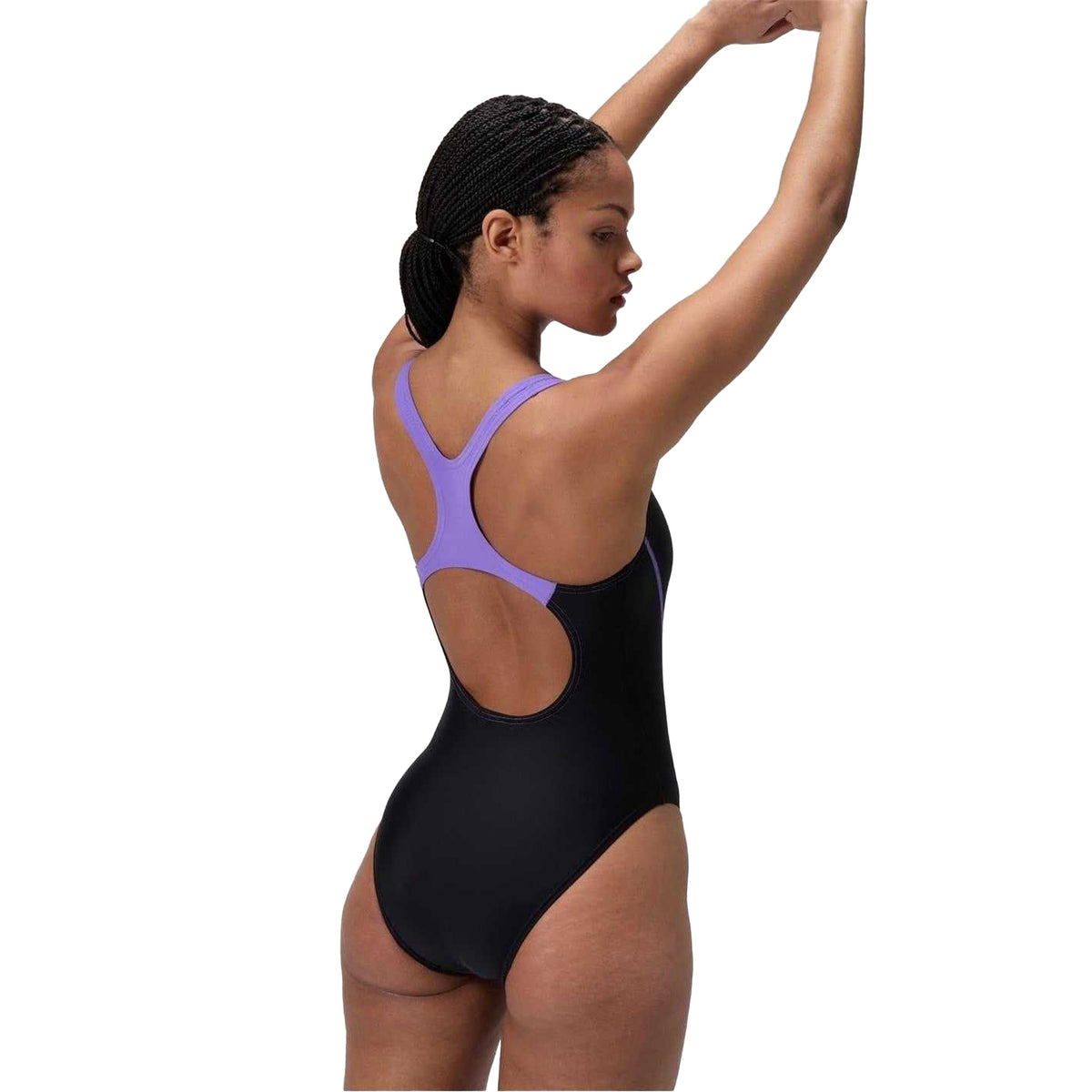 Black - Back - Speedo Womens-Ladies Medley Graphic Print One Piece Swimsuit