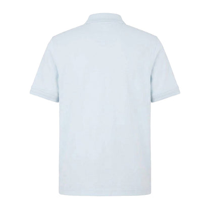 Blue - Back - Boss Mens Interlock Short-Sleeved Polo Shirt
