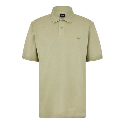 Green - Front - Boss Mens Interlock Short-Sleeved Polo Shirt