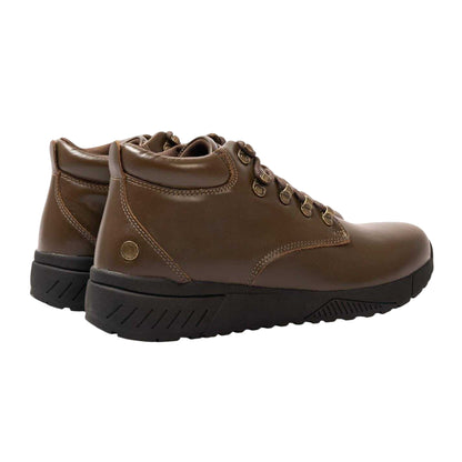 Brown - Back - Donnay Mens Leather Chukka Boots