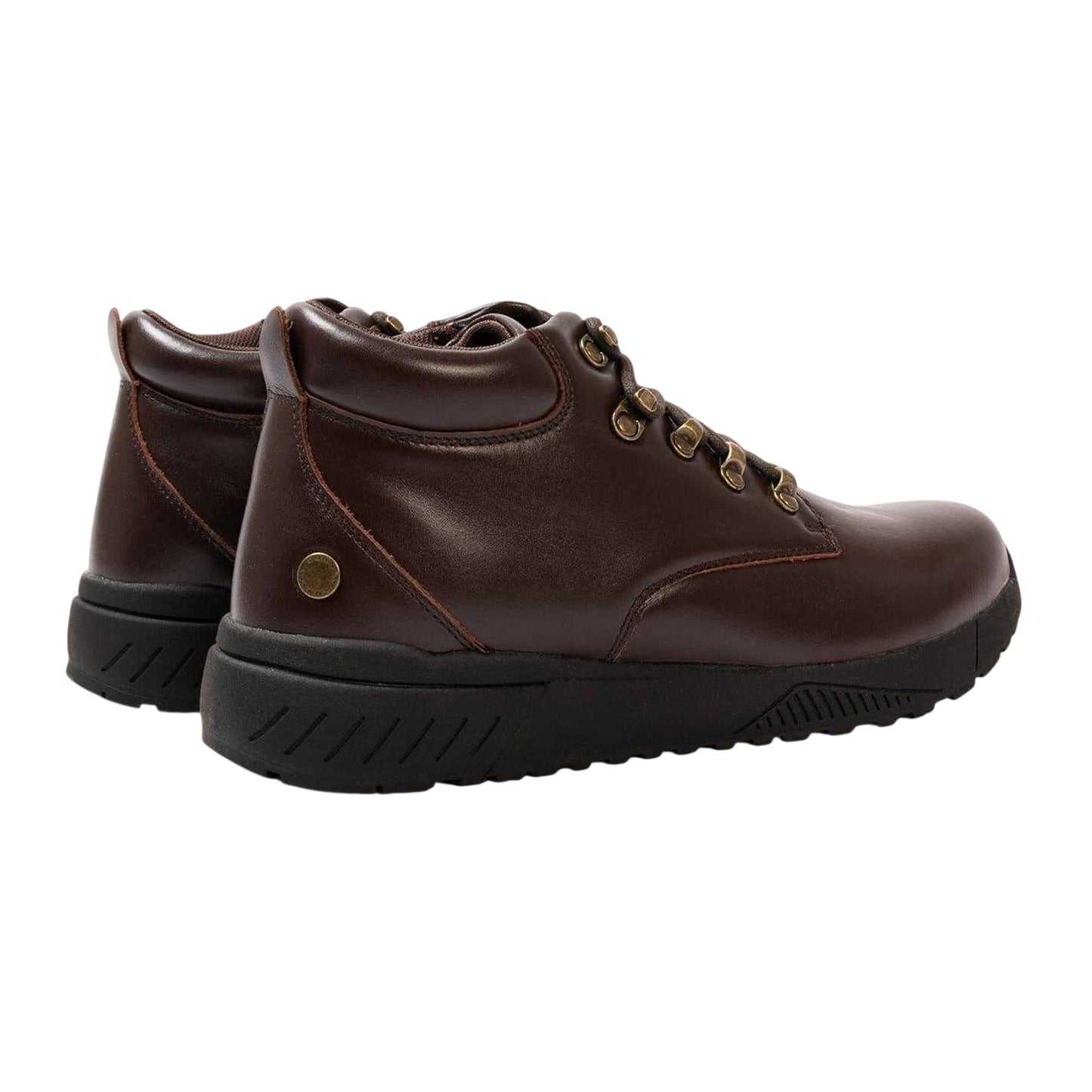 Dark Brown - Back - Donnay Mens Leather Chukka Boots