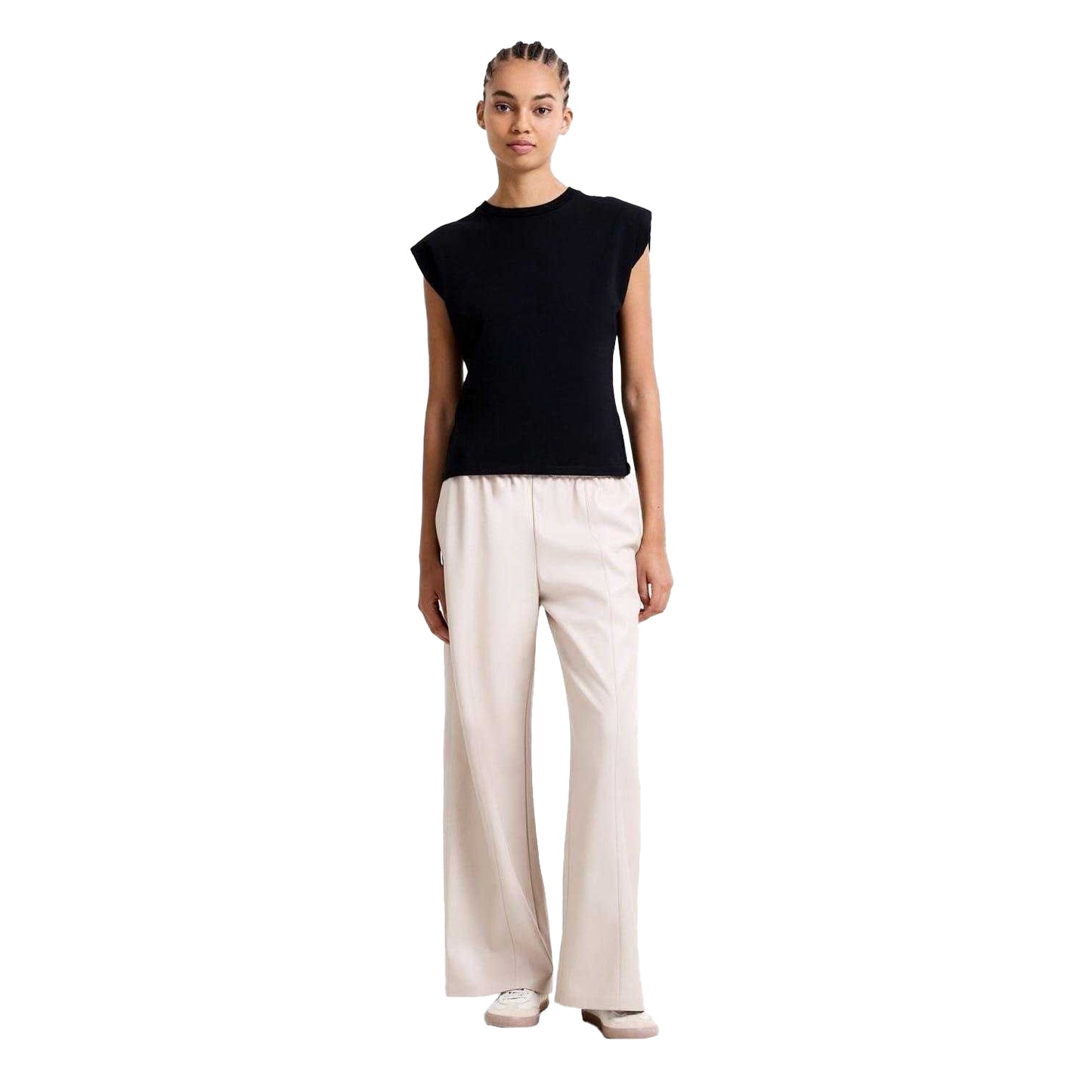 Cream - Lifestyle - French Connection Womens-Ladies Tasha Wide Leg Palazzo Trousers