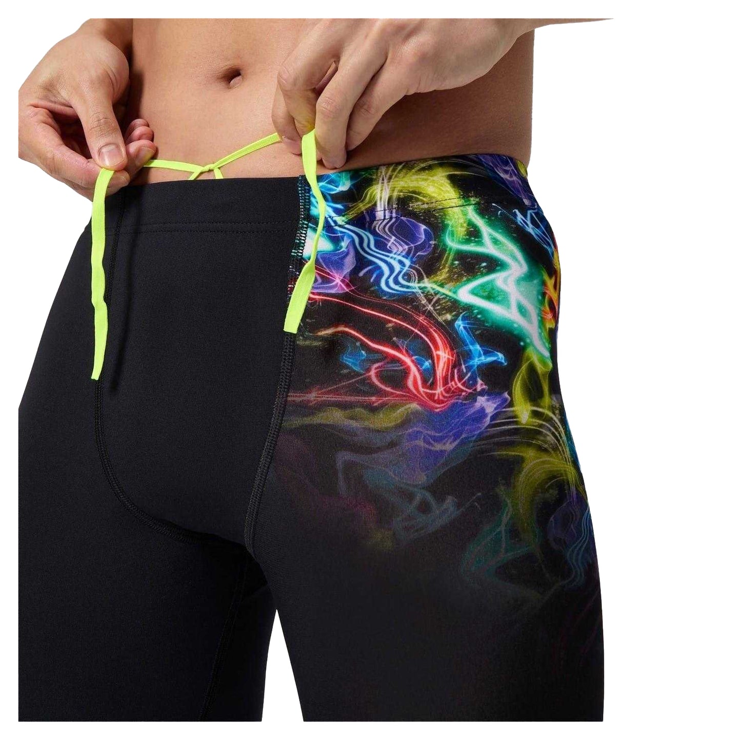 Black - Side - Speedo Mens Graphic Print Slim Jammer Shorts