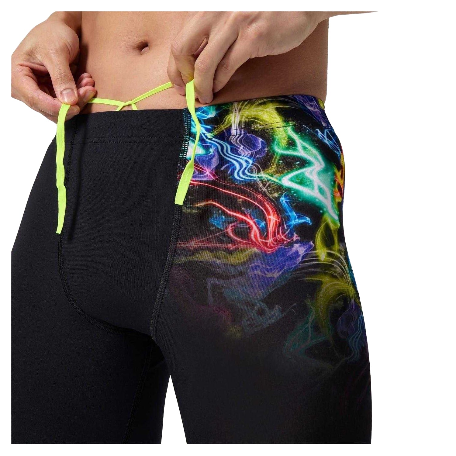 Black - Side - Speedo Mens Graphic Print Slim Jammer Shorts