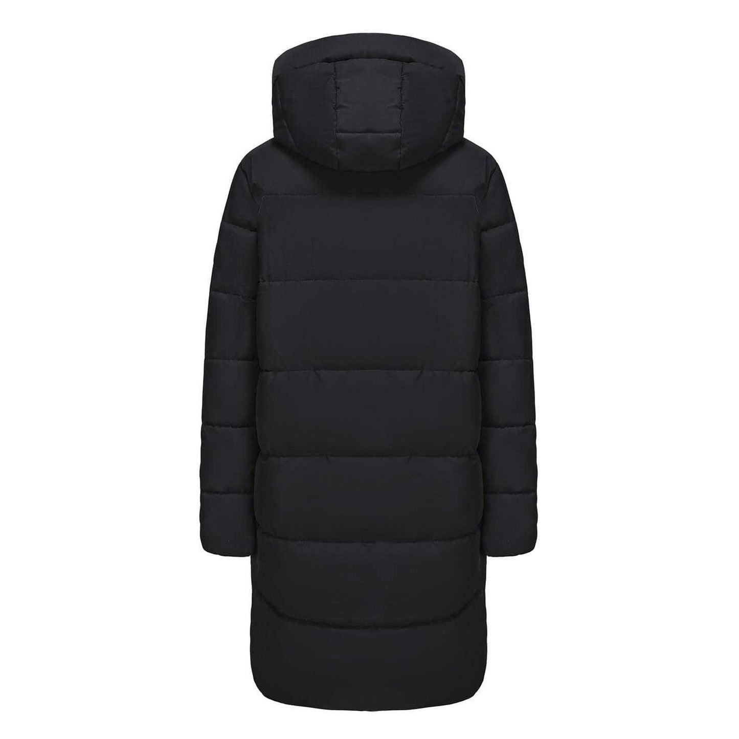 Black - Back - Gelert Womens-Ladies Ottawa Full Zip Long Parka