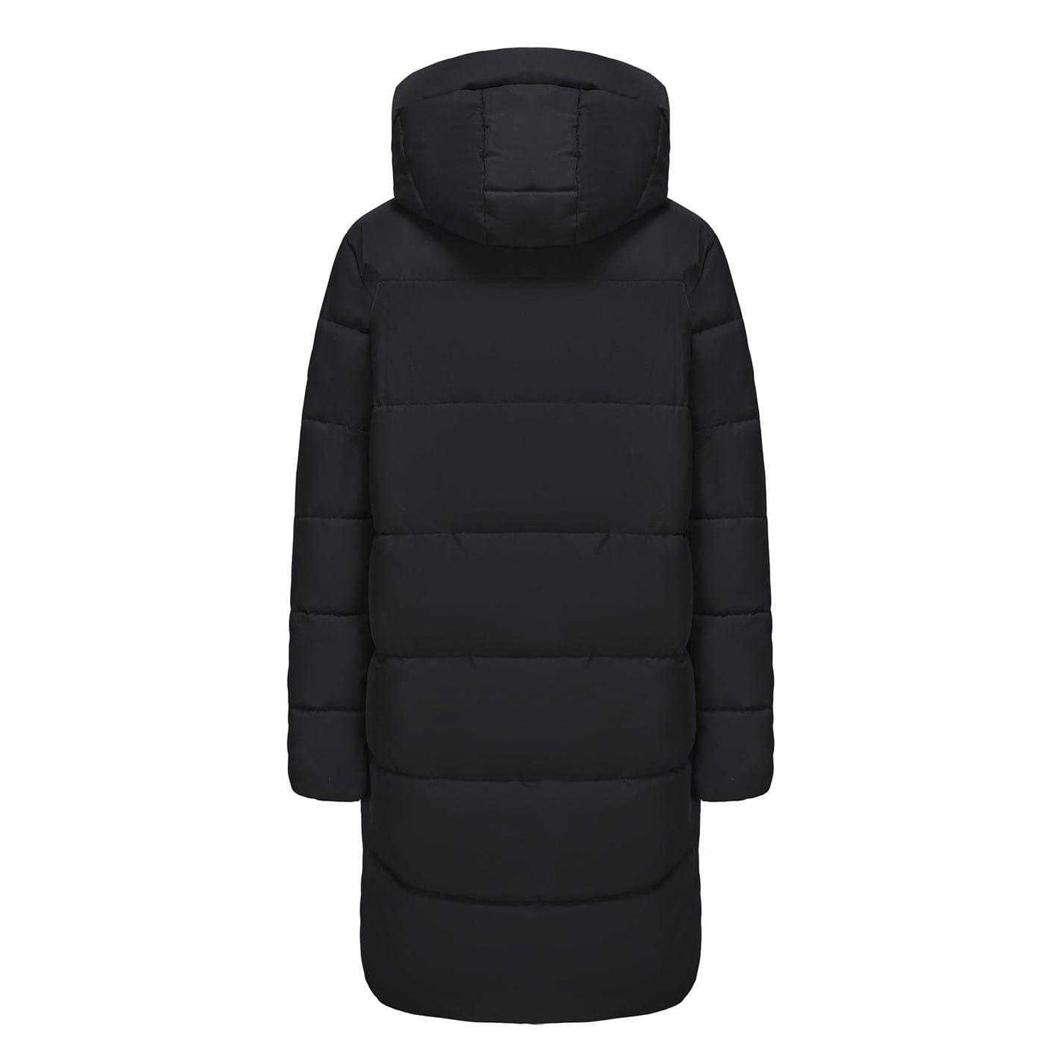 Black - Back - Gelert Womens-Ladies Ottawa Full Zip Long Parka