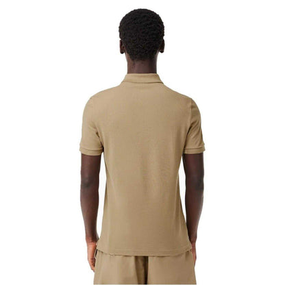 Tan - Back - Lacoste Mens Embroidered Logo Polo Shirt
