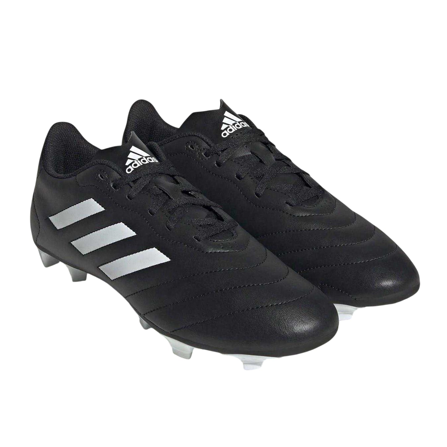 Black-White - Side - Adidas Mens Goletto VIII Regular Firm Ground Football Boots