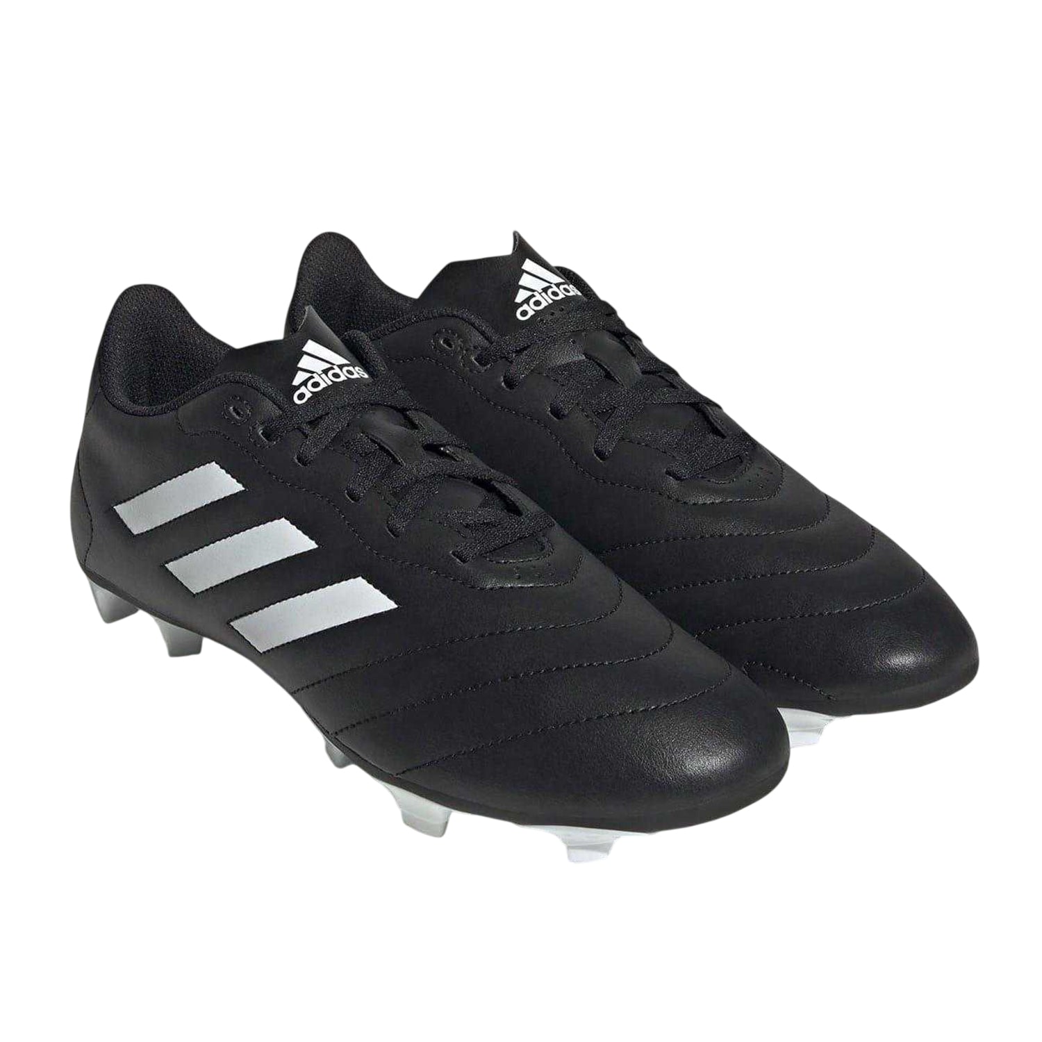 Black-White - Side - Adidas Mens Goletto VIII Regular Firm Ground Football Boots
