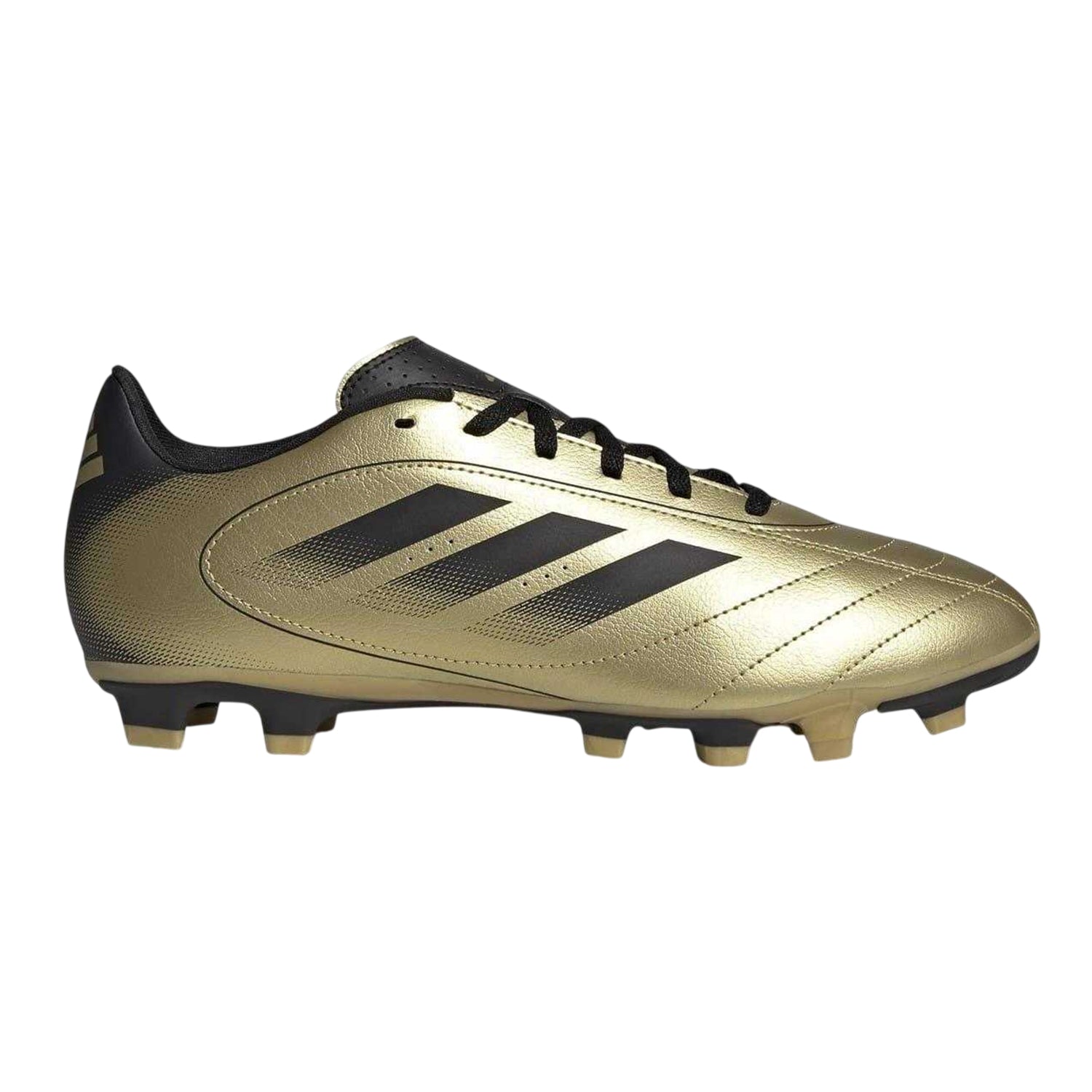 Gold-Black - Front - Adidas Mens Goletto VIII Regular Firm Ground Football Boots