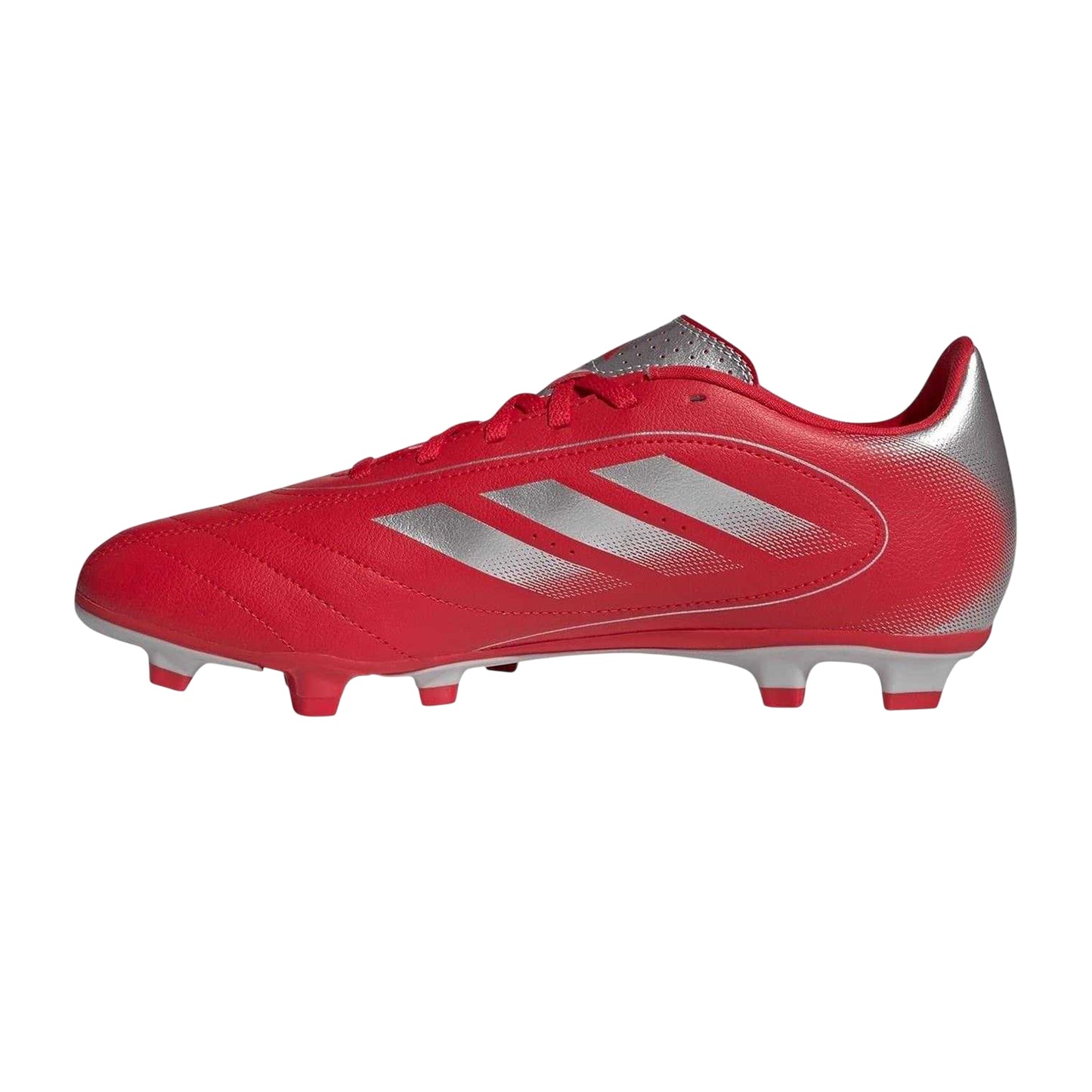 Red-Silver - Side - Adidas Mens Goletto VIII Regular Firm Ground Football Boots