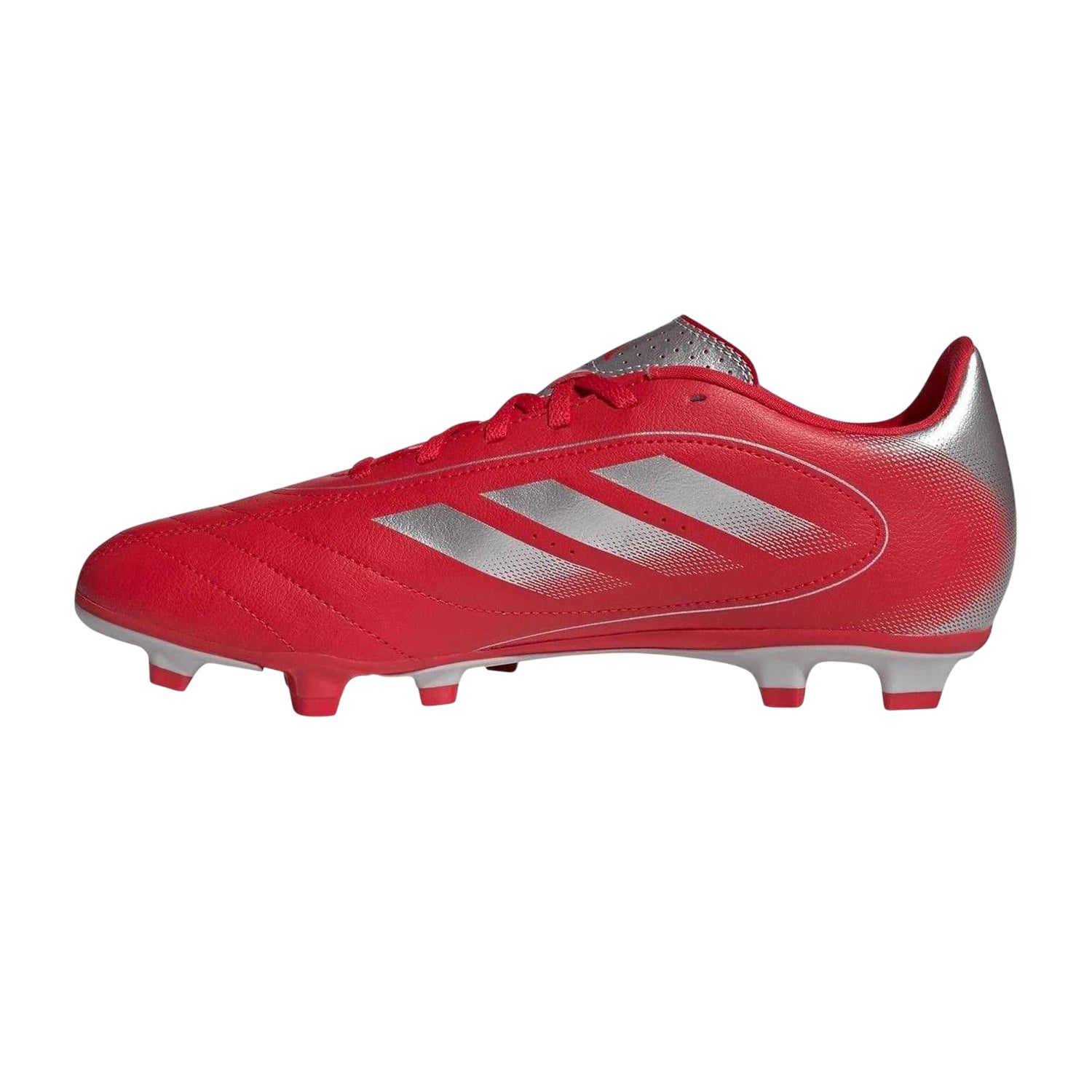Red-Silver - Side - Adidas Mens Goletto VIII Regular Firm Ground Football Boots