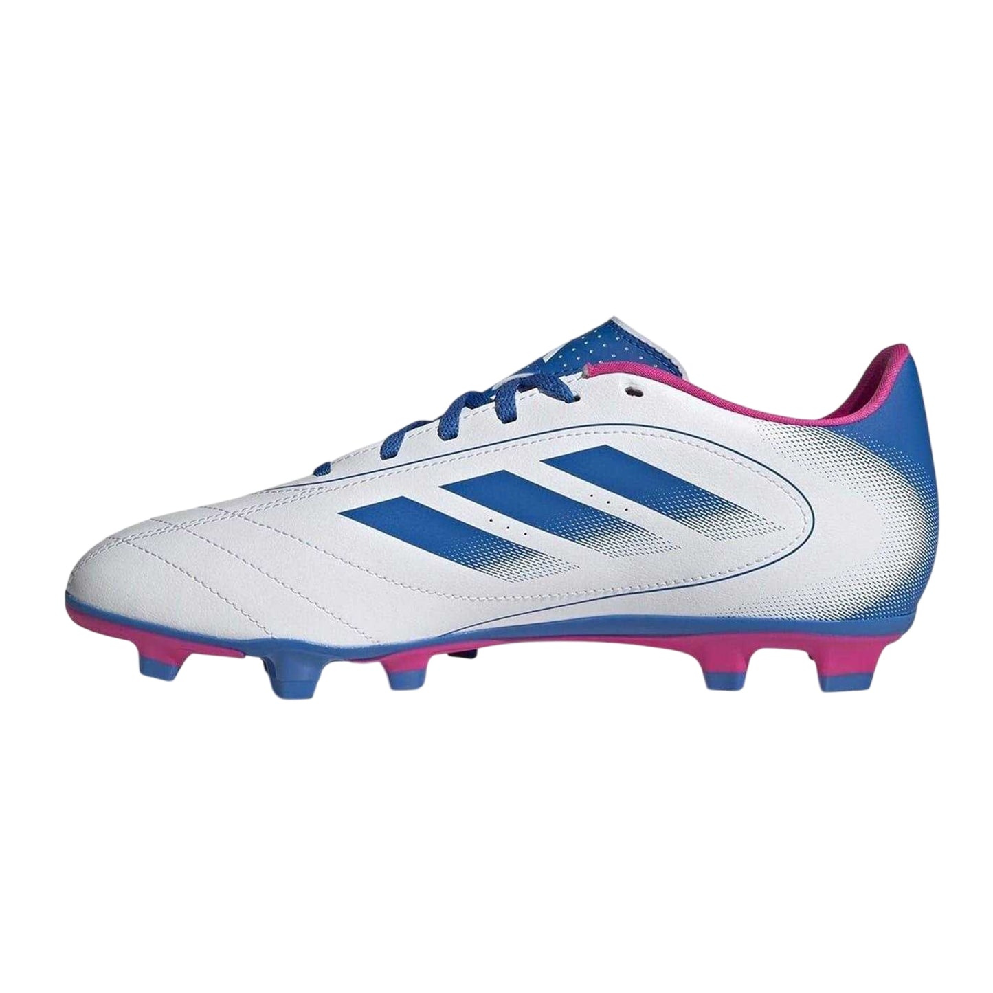 White-Blue-Pink - Side - Adidas Mens Goletto VIII Regular Firm Ground Football Boots