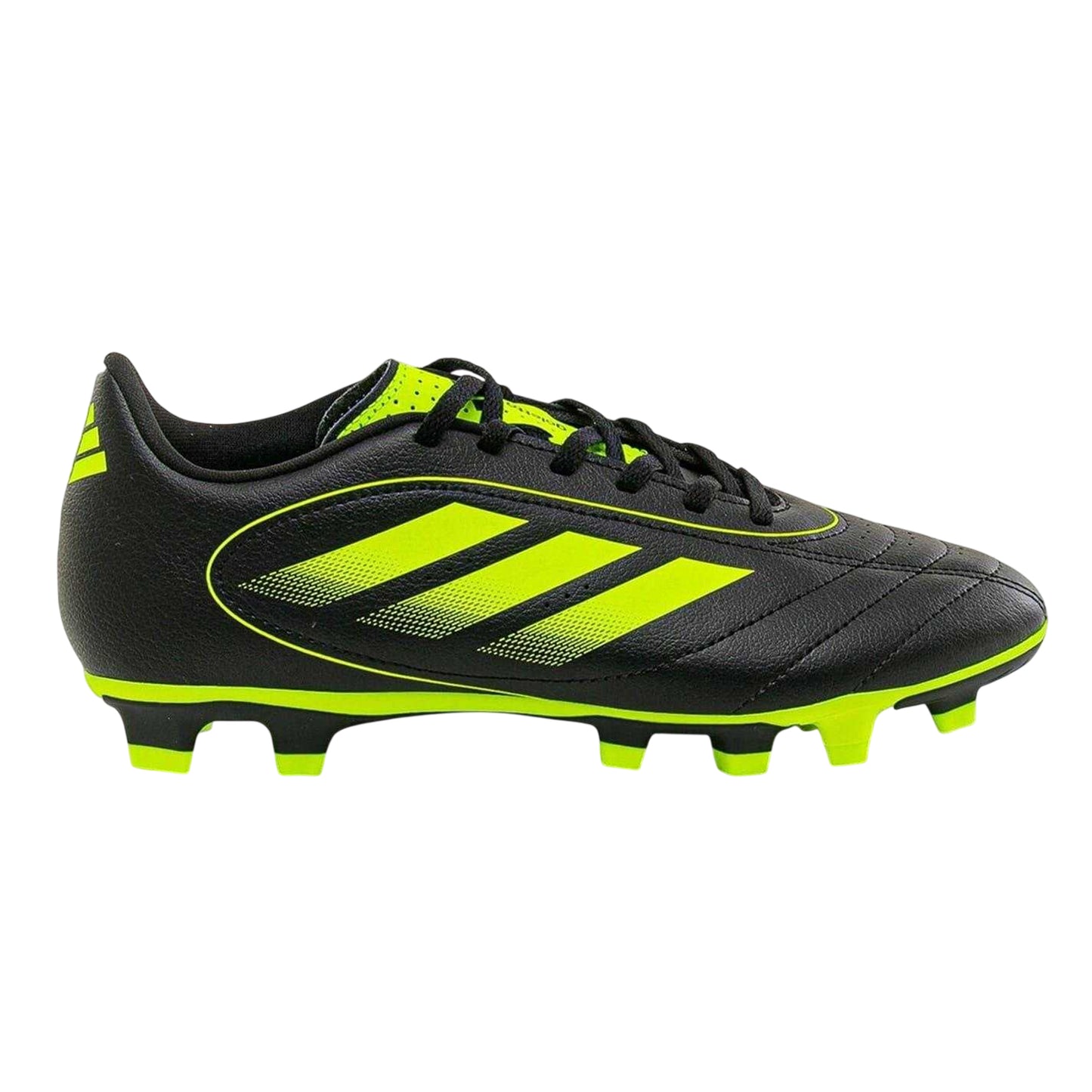 Black-Lemon - Front - Adidas Mens Goletto VIII Regular Firm Ground Football Boots