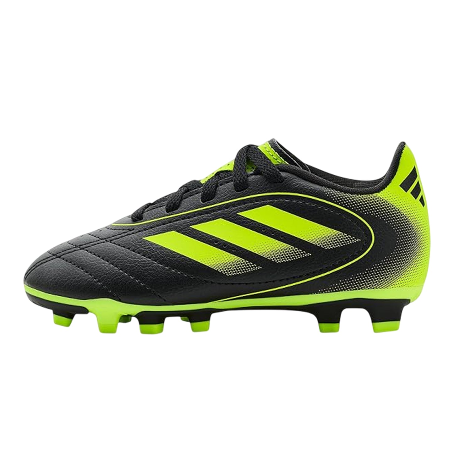 Black-Lemon - Side - Adidas Mens Goletto VIII Regular Firm Ground Football Boots