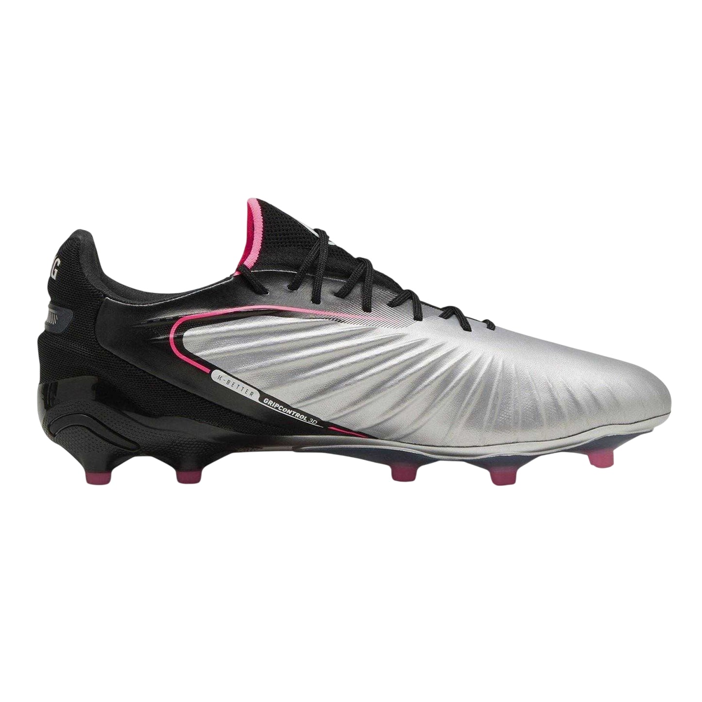 Silver-Black - Front - Puma Mens King Ultimate Firm Ground Football Boots