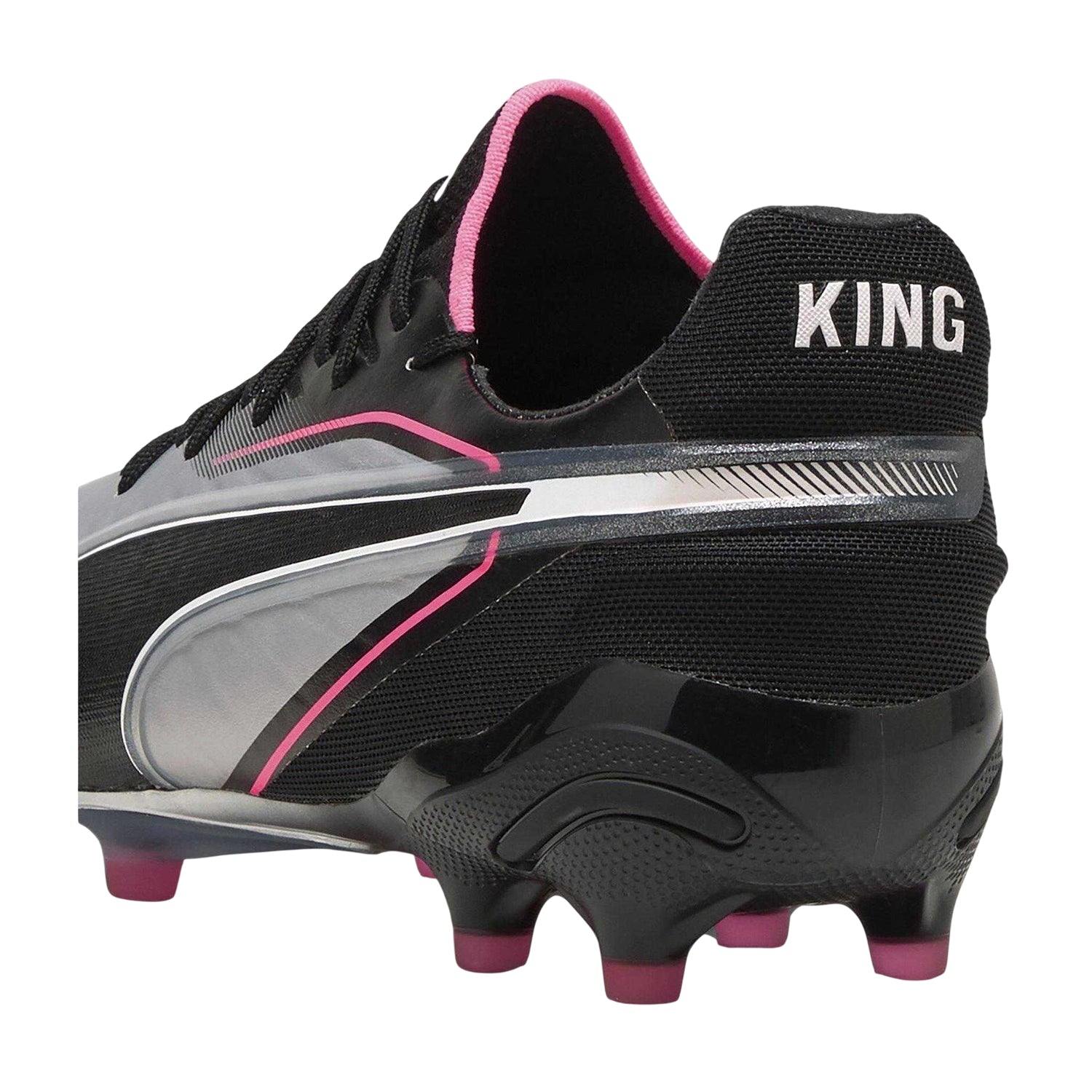Silver-Black - Back - Puma Mens King Ultimate Firm Ground Football Boots