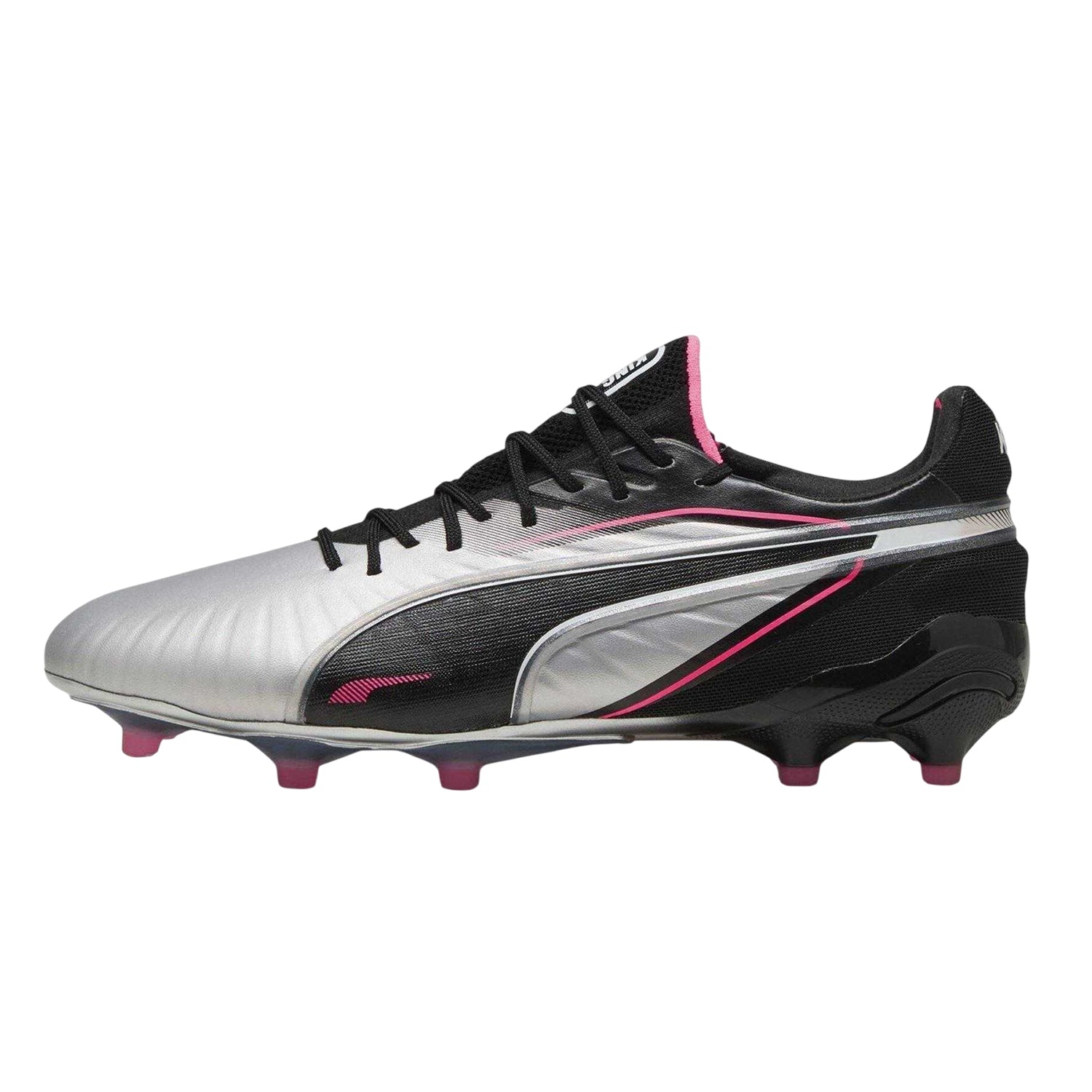 Silver-Black - Side - Puma Mens King Ultimate Firm Ground Football Boots