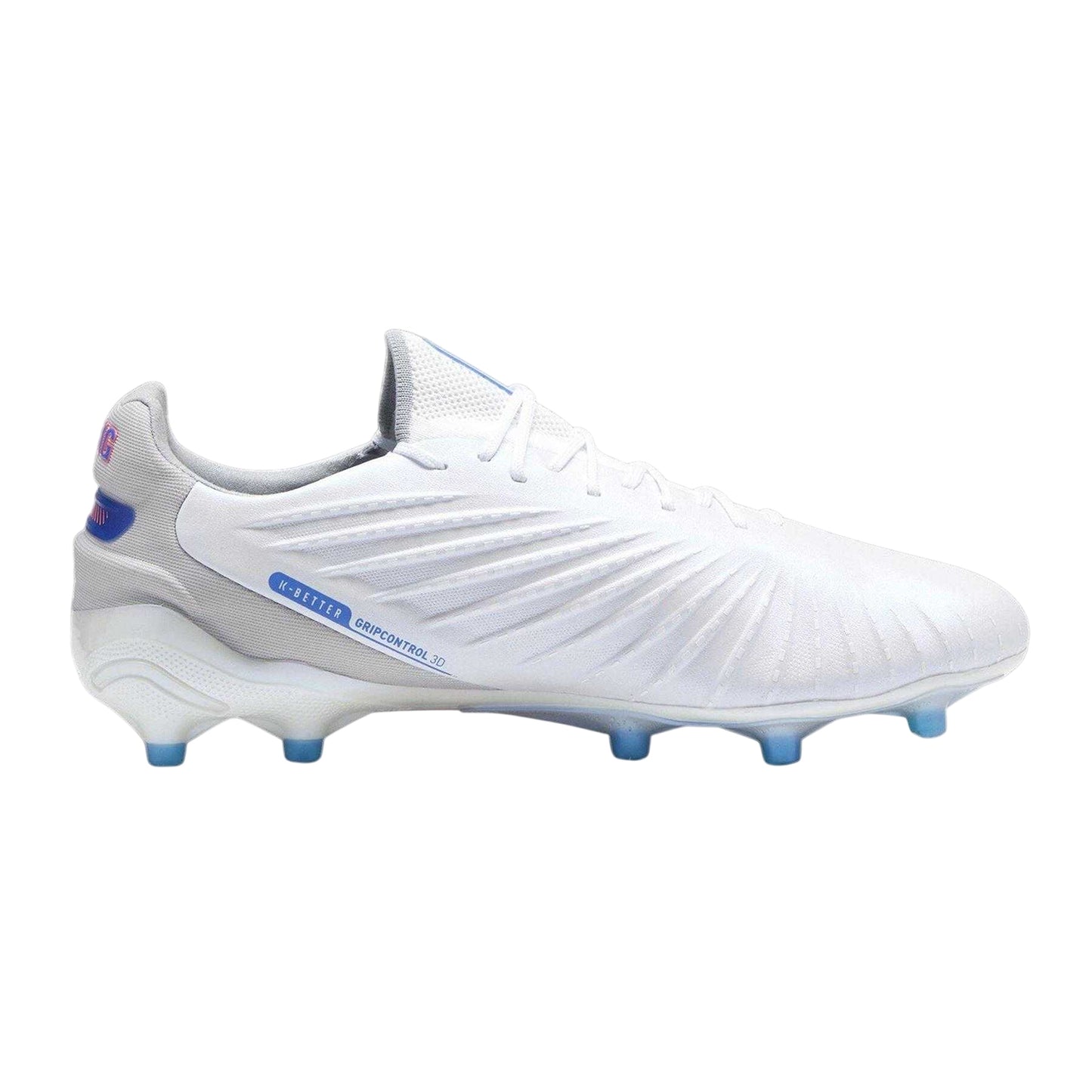 White-Blue-Grey - Front - Puma Mens King Ultimate Firm Ground Football Boots