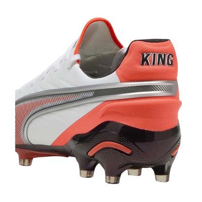 White-Red - Back - Puma Mens King Ultimate Firm Ground Football Boots