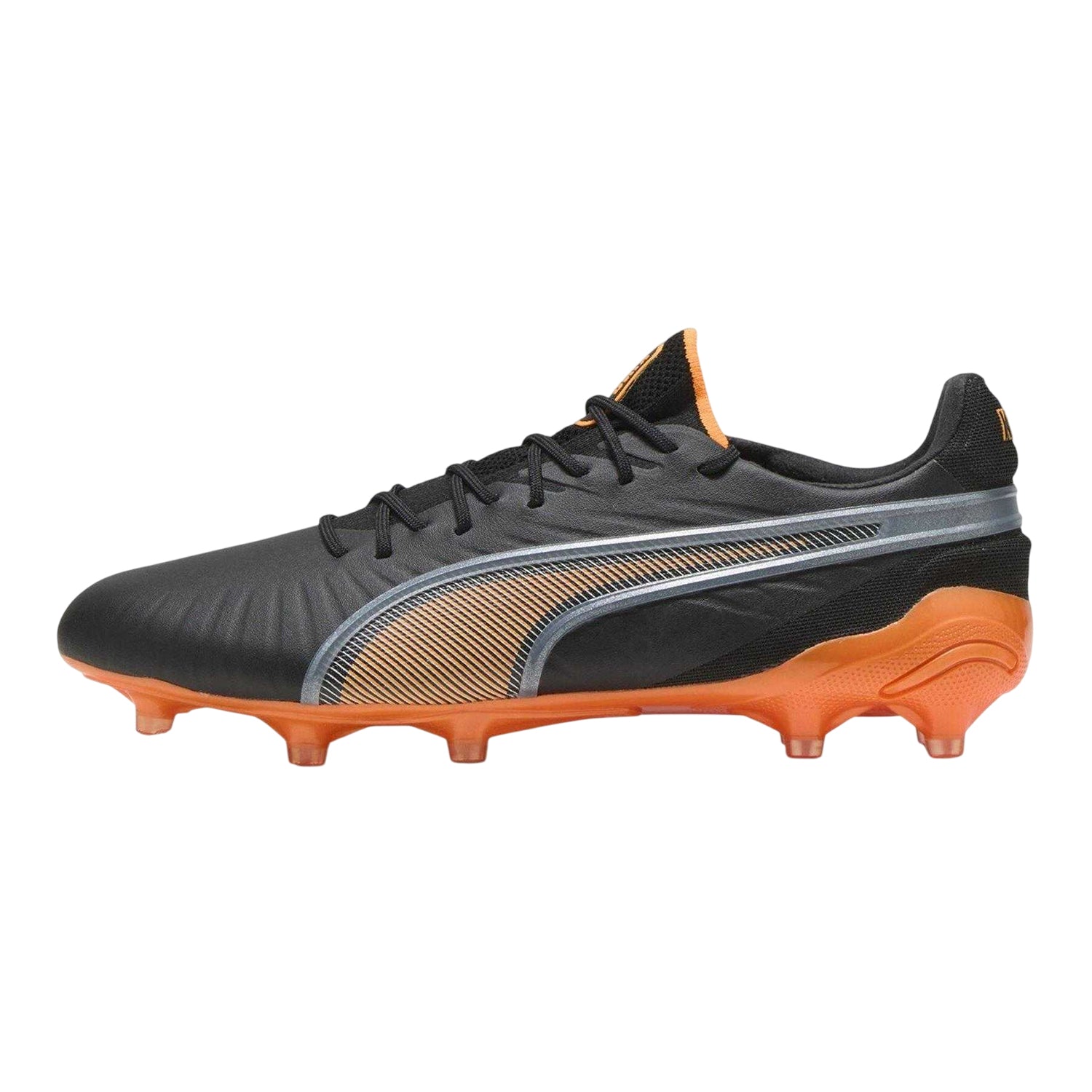 Black-Orange - Side - Puma Mens King Ultimate Firm Ground Football Boots