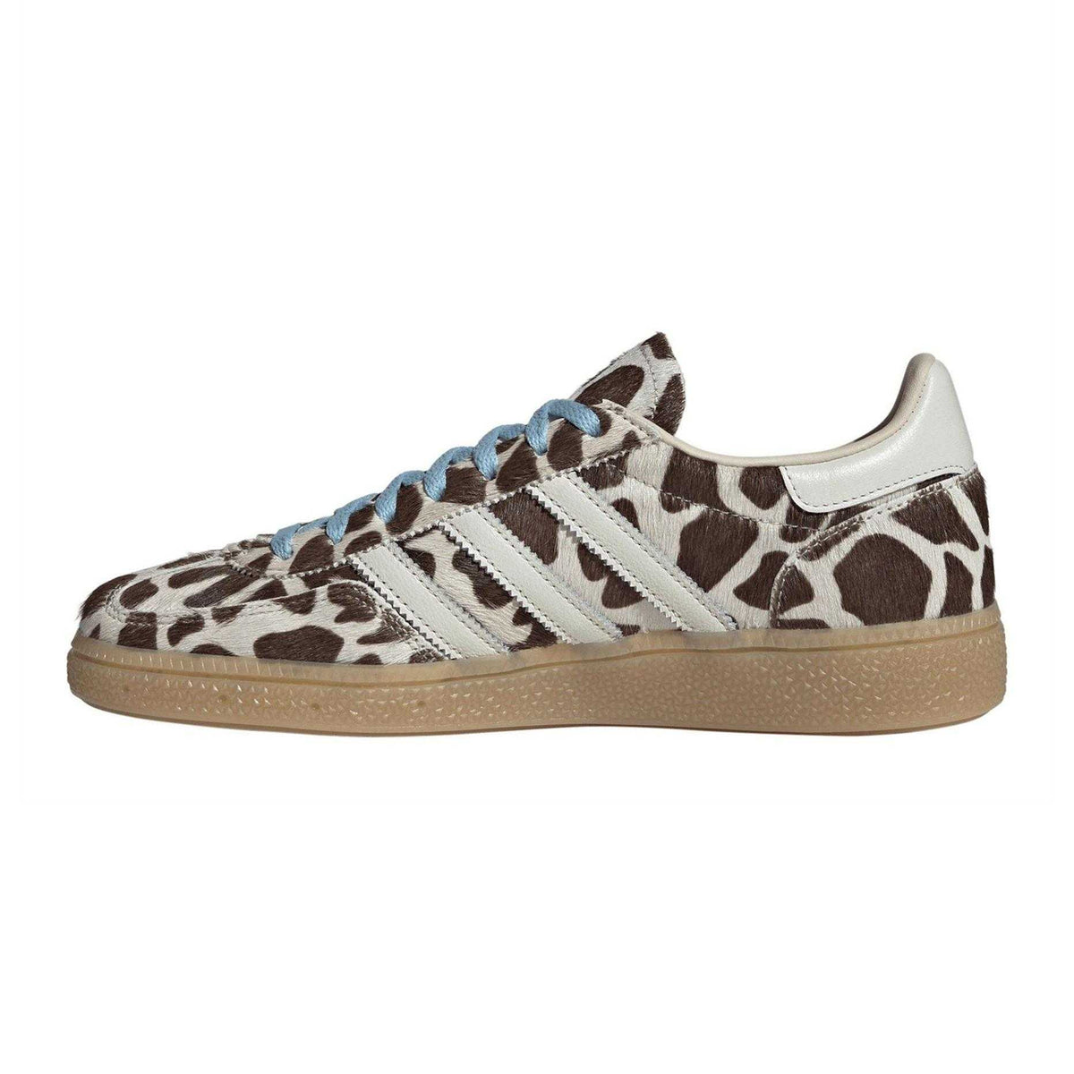 White-Brown - Side - Adidas Womens-Ladies Spezial Leather Handball Trainers