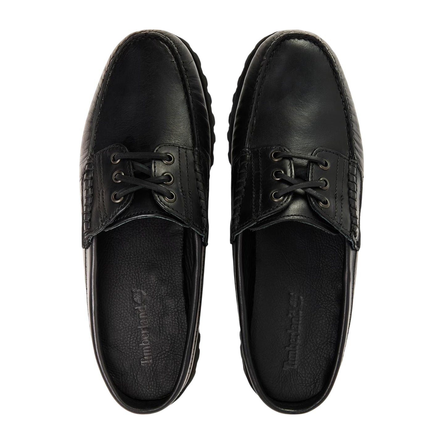 Black - Side - Timberland Mens Vibram Leather Moc Toe Mules