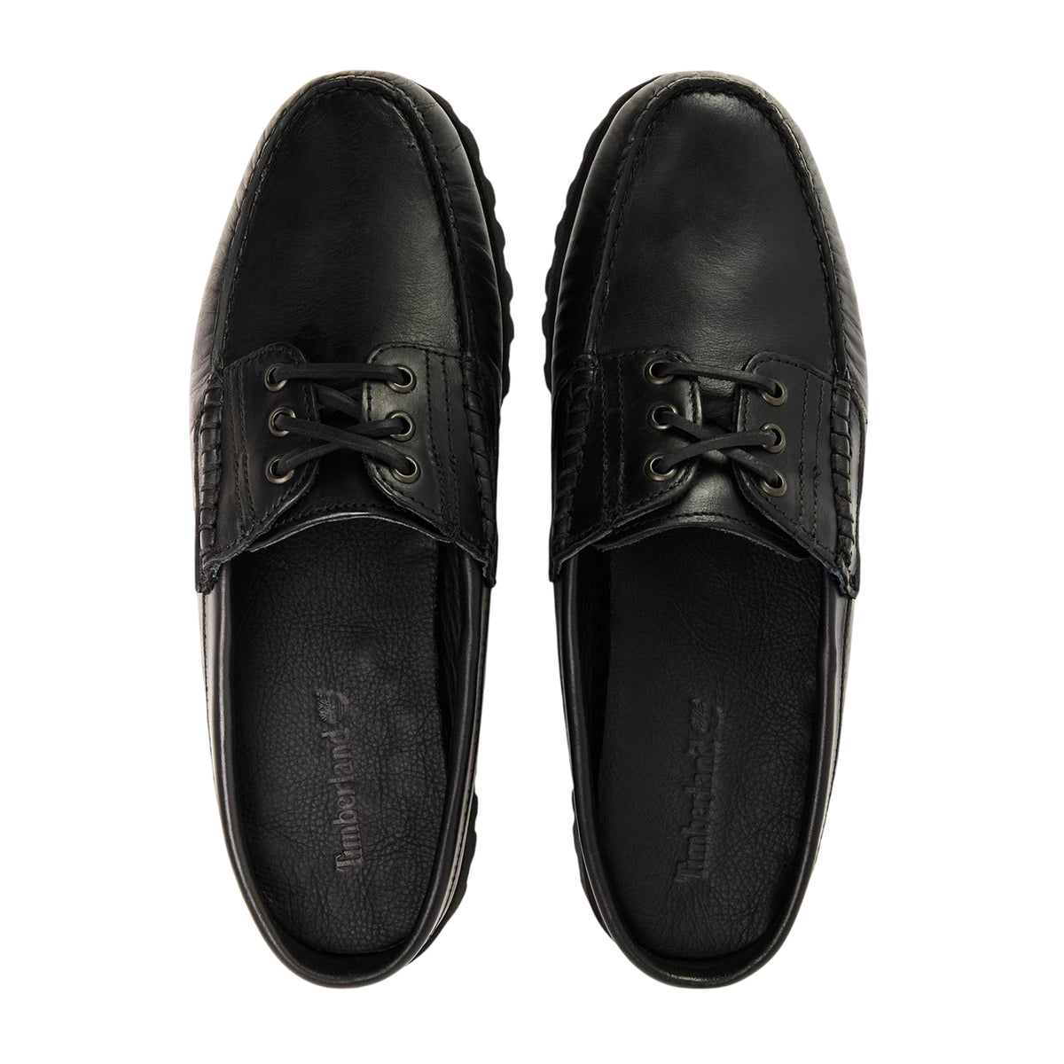 Black - Side - Timberland Mens Vibram Leather Moc Toe Mules