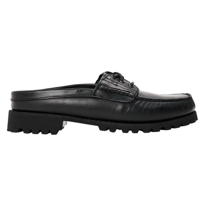 Black - Front - Timberland Mens Vibram Leather Moc Toe Mules