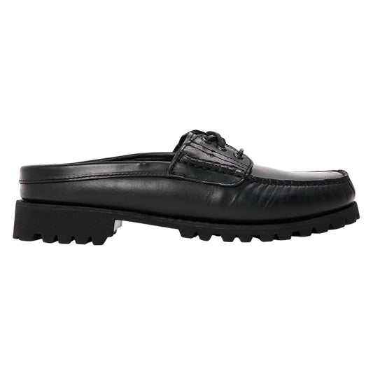 Black - Front - Timberland Mens Vibram Leather Moc Toe Mules