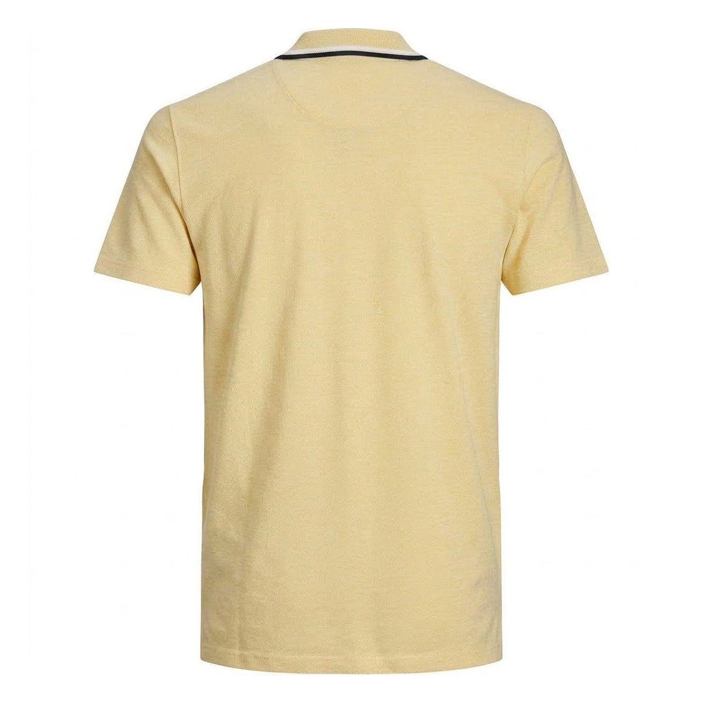 Yellow - Back - Jack And Jones Mens Regular Short-Sleeved Polo Shirt
