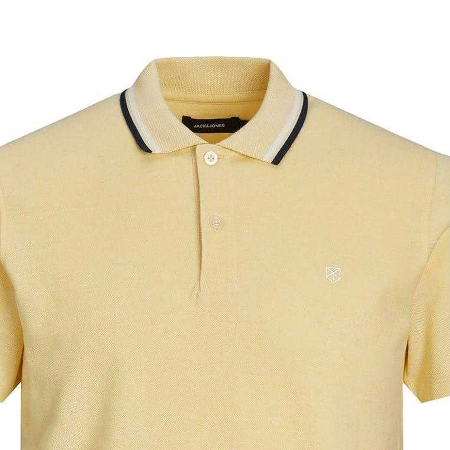 Yellow - Side - Jack And Jones Mens Regular Short-Sleeved Polo Shirt