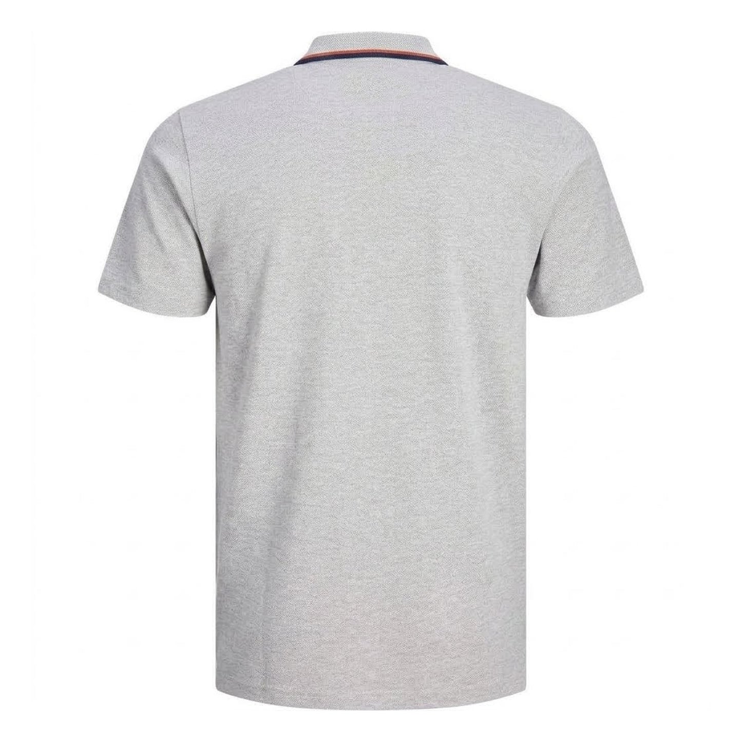 Light Grey Melange Marl - Back - Jack And Jones Mens Regular Short-Sleeved Polo Shirt