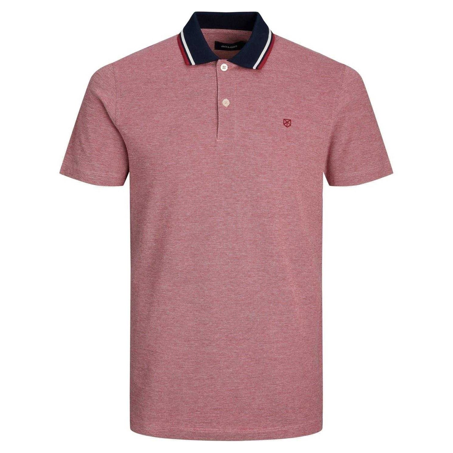 Rio Red - Front - Jack And Jones Mens Regular Short-Sleeved Polo Shirt