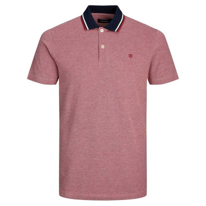 Rio Red - Front - Jack And Jones Mens Regular Short-Sleeved Polo Shirt