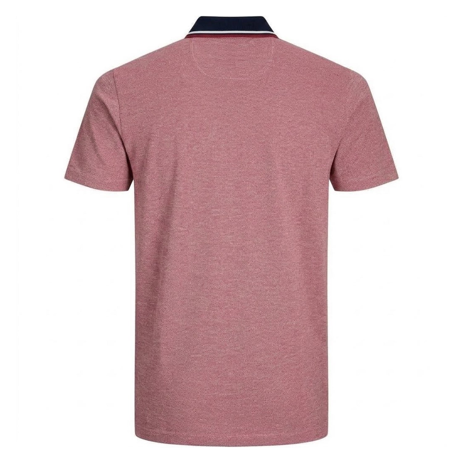 Rio Red - Back - Jack And Jones Mens Regular Short-Sleeved Polo Shirt