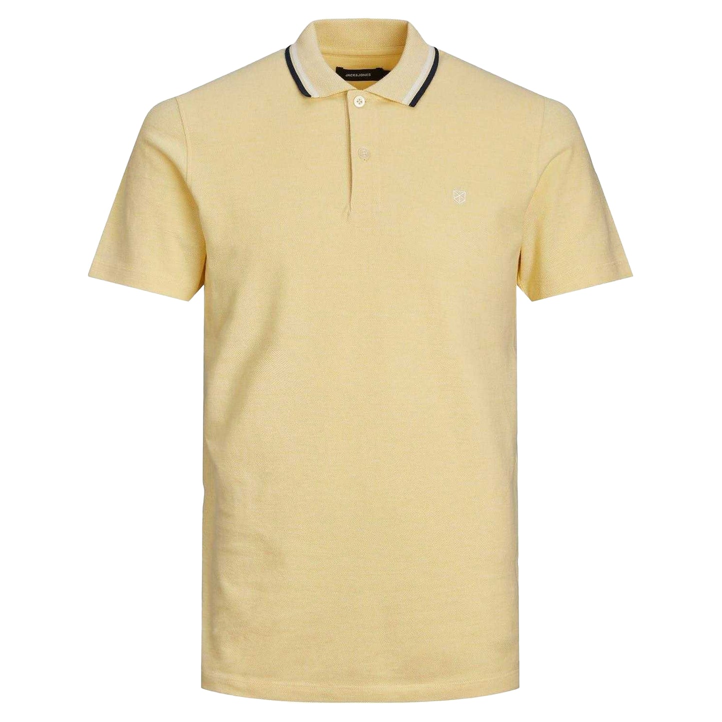 Yellow - Front - Jack And Jones Mens Regular Short-Sleeved Polo Shirt