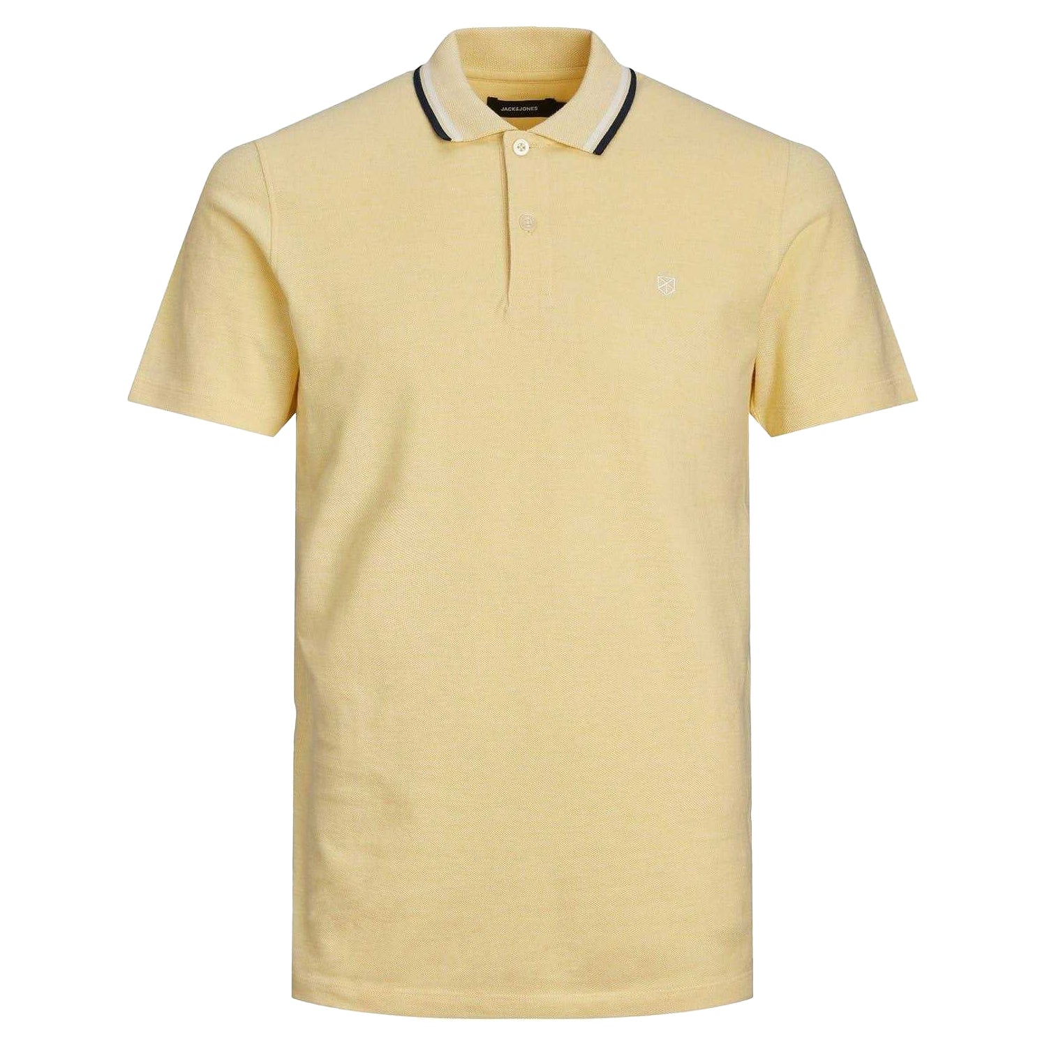 Yellow - Front - Jack And Jones Mens Regular Short-Sleeved Polo Shirt