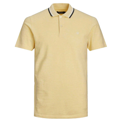 Yellow - Front - Jack And Jones Mens Regular Short-Sleeved Polo Shirt