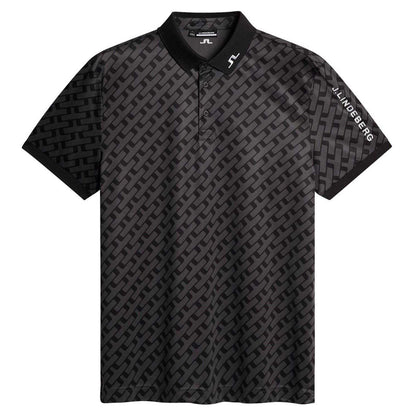 Black - Front - J.Lindeberg Mens Ikat Collared Polo Shirt