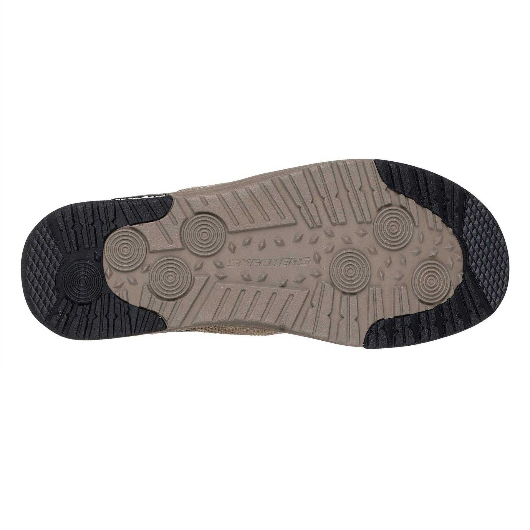 Taupe - Back - Skechers Mens Melson 2 Mesh Casual Shoes