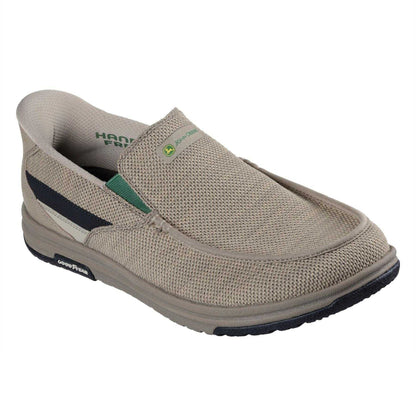 Taupe - Pack Shot - Skechers Mens Melson 2 Mesh Casual Shoes