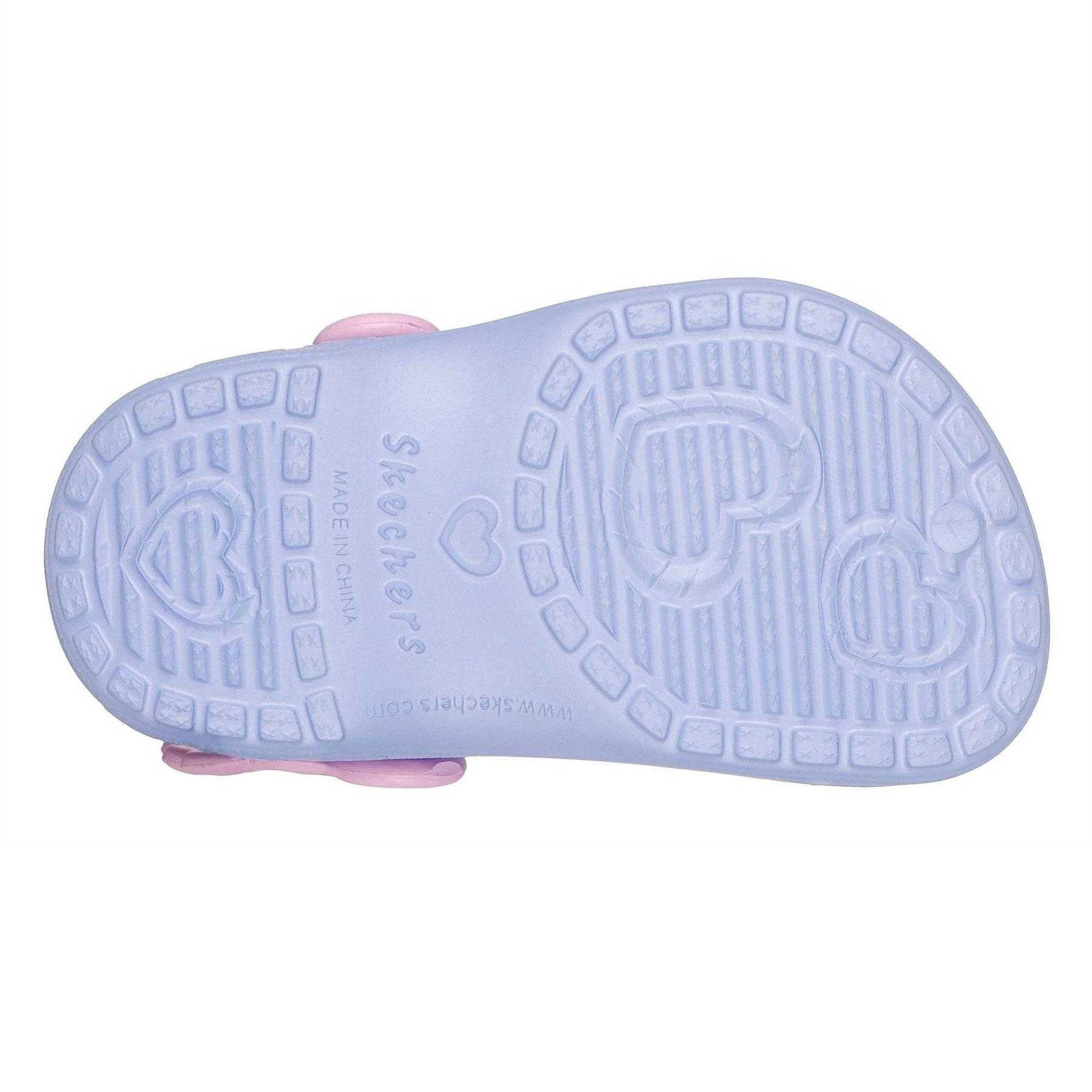 Lavender-Pink - Back - Skechers Childrens-Kids Sweetheart Clogs