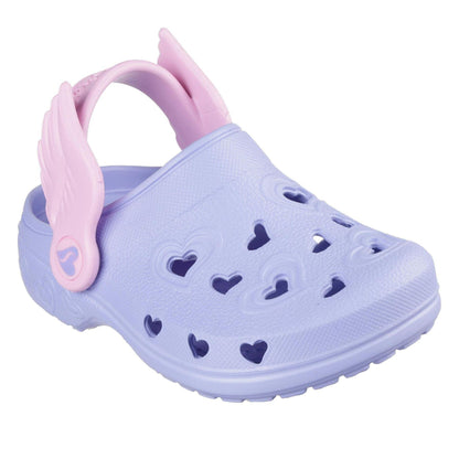 Lavender-Pink - Pack Shot - Skechers Childrens-Kids Sweetheart Clogs